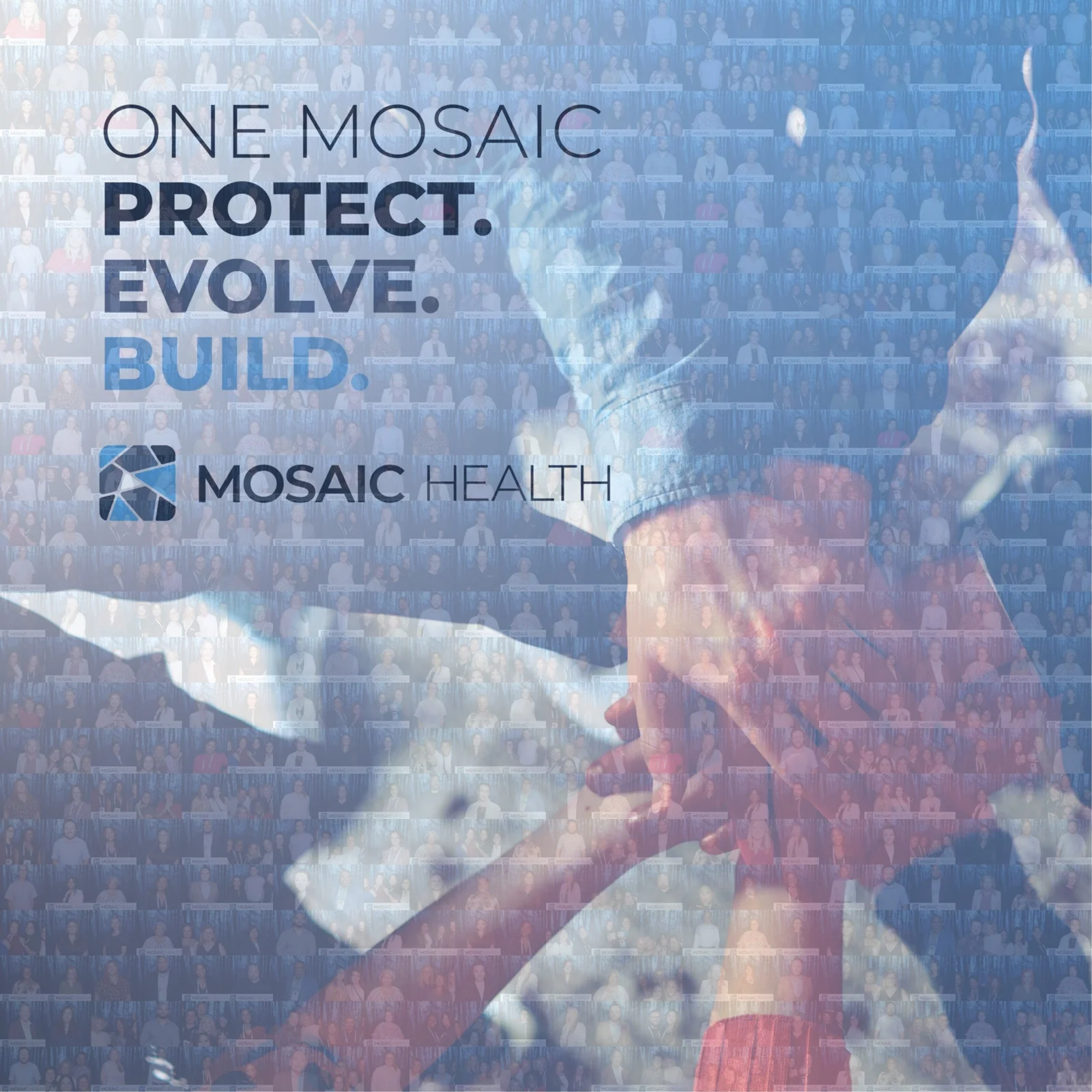 Completed Mosaic Health photo mosaic wall at Omni Orlando Resort at ChampionsGate